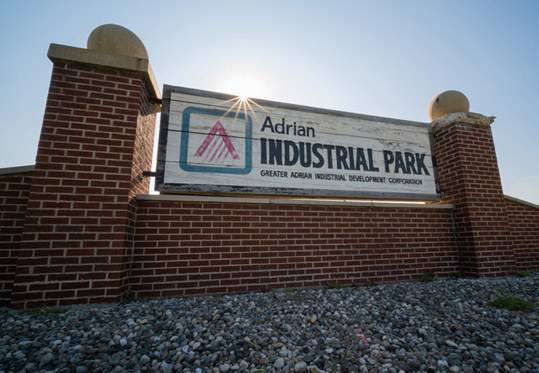 Adrian Industrial Park aerial view